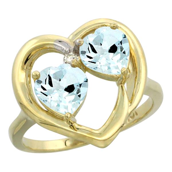 2.60 CTW Aquamarine Ring 14K Yellow Gold - REF-42F3N