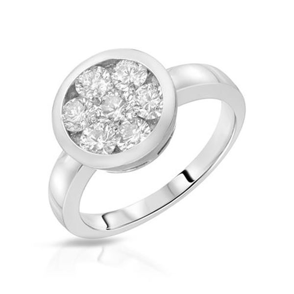 Natural 0.25 CTW Diamond Ring 14K White Gold - REF-42F3M