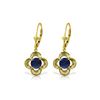 Image 1 : Genuine 1.10 ctw Sapphire Earrings 14KT Yellow Gold - REF-41V4W