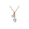 Image 1 : Genuine 1.40 ctw Aquamarine Necklace 14KT Rose Gold - REF-27A8K