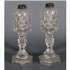 Image 1 : PAIR OF WHALE OIL LAMPS, 9 1/2" high, COND
