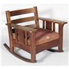 Image 1 : MASSIVE MISSION OAK ROCKER, stickley