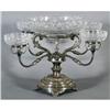 Image 1 : ENGLISH SILVERPLATED AND CRYSTAL EPERGNE 1