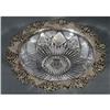 Image 1 : TIFFANY STERLING MOUNTED CUT GLASS BOWL,