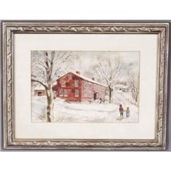 IRENE K. LEWIS, 12"x18" watercolor, Red Ho