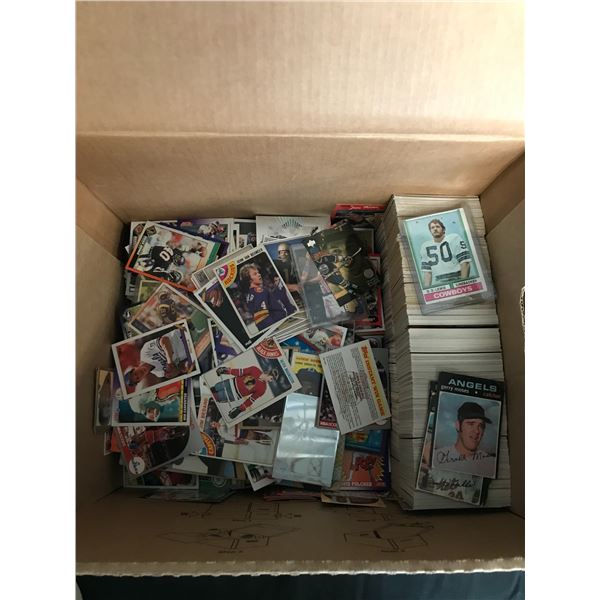 LARGE BOX OF VARIOUS SPORTS CARDS