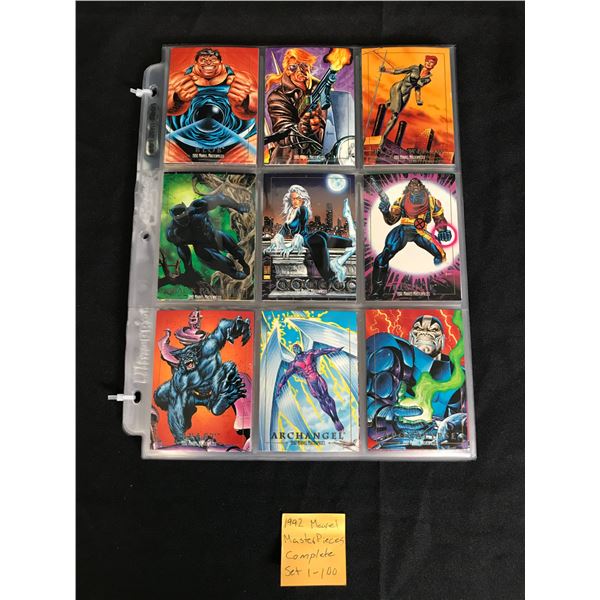 1992 MARVEL MASTERPIECES COMPLETE SET 1-100