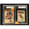Image 1 : 1950'S GRADED HOCKEY CARD LOT