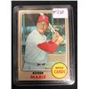 Image 1 : 1968 TOPPS ROGER MARIS BASEBALL CARD