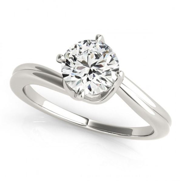 0.5 ctw Certified VS/SI Diamond Bypass Ring 18k White Gold - REF-72G5W
