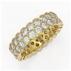 Image 1 : 3.5 ctw Diamond Designer Eternity Ring 18K Yellow Gold - REF-223M8G