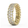 Image 3 : 3.5 ctw Diamond Designer Eternity Ring 18K Yellow Gold - REF-223M8G