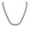 Image 3 : 38 ctw 3 Prong Diamond Riviera Necklace 18K Rose Gold - REF-5400Y2X