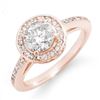 Image 1 : 1.75 ctw Certified VS/SI Diamond Ring 14k Rose Gold - REF-429W8H