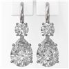 Image 2 : 2.5 ctw Pear Cut Diamond Designer Earrings 18K White Gold - REF-598M5G