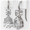 Image 3 : 2.5 ctw Pear Cut Diamond Designer Earrings 18K White Gold - REF-598M5G