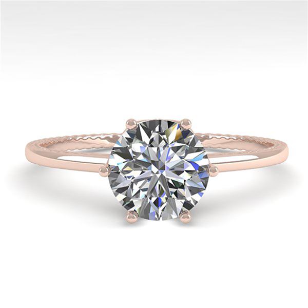 1.01 ctw VS/SI Diamond Engagment Ring 18k Rose Gold - REF-286R3K