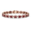 Image 1 : 15.2 ctw Ruby & Diamond Micro Pave Halo Bracelet 10k Rose Gold - REF-300Y2X