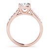 Image 2 : 1.3 ctw Certified VS/SI Princess Diamond Ring 18k Rose Gold - REF-278Y6X