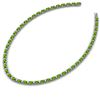 Image 2 : 46.5 ctw Peridot & VS/SI Diamond Eternity Necklace 10k White Gold - REF-275Y3X