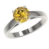 Image 2 : 1.50 ctw Certified Intense Yellow Diamond Solitaire Ring 10k White Gold - REF-233K2Y