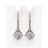 Image 1 : 2.16 ctw Diamond Earrings 18K Rose Gold - REF-532R3K