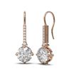 Image 2 : 2.16 ctw Diamond Earrings 18K Rose Gold - REF-532R3K