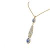 Image 2 : 5.43 ctw Tanzanite & Diamond Necklace 18K Yellow Gold - REF-263H6R