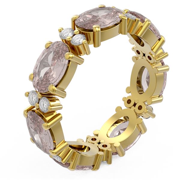 5.82 ctw Morganite Ring 18K Yellow Gold - REF-142A4N