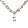 Image 2 : 11.5 ctw Emerald Cut Diamond Designer Necklace 18K Rose Gold - REF-897R3K