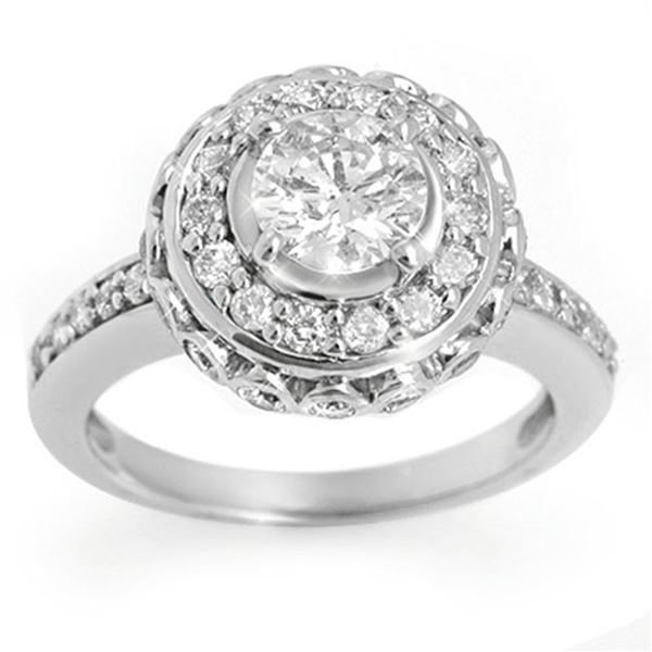 2.04 ctw Certified VS/SI Diamond Ring 18k White Gold - REF-322N8F