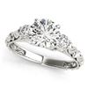 Image 2 : 1.39 ctw VS/SI Diamond 3 Stone 2pc Wedding Set 14k White Gold - REF-276M2G