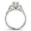 Image 3 : 1.39 ctw VS/SI Diamond 3 Stone 2pc Wedding Set 14k White Gold - REF-276M2G