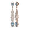 Image 2 : 9.6 ctw Aquamarine & Diamond Earrings 18K Rose Gold - REF-527R3K