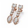 Image 3 : 2.14 ctw Diamond Earrings 18K Rose Gold - REF-277K3Y