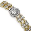 Image 3 : 14.86 ctw Rare Oval Diamond Bracelet 18K Yellow Gold - REF-2152R8K
