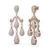 Image 2 : 4 ctw Diamond Earrings 18K Rose Gold - REF-413X5A