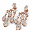 Image 3 : 4 ctw Diamond Earrings 18K Rose Gold - REF-413X5A