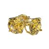 Image 3 : 1.50 ctw Certified Intense Yellow Diamond Stud Earrings 10k Yellow Gold - REF-157F3M