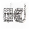 Image 3 : 6.3 ctw Emerald Cut Diamond Designer Earrings 18K White Gold - REF-849F4M