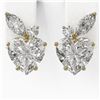 Image 2 : 2.4 ctw Heart Diamond Designer Earrings 18K Yellow Gold - REF-722R6K