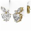 Image 3 : 2.4 ctw Heart Diamond Designer Earrings 18K Yellow Gold - REF-722R6K