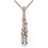 Image 1 : 1.2 ctw Emerald Cut Diamond Designer Necklace 18K Rose Gold - REF-245M6G