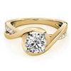 Image 1 : 0.9 ctw Certified VS/SI Diamond Ring 18k Yellow Gold - REF-155W2H