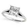 Image 2 : 1.44 ctw Certified VS/SI Princess Diamond 2pc Set 14k White Gold - REF-283K2Y