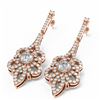 Image 3 : 2.74 ctw Diamond Earrings 18K Rose Gold - REF-344K4Y