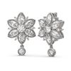 Image 2 : 4.09 ctw Diamond Earrings 18K White Gold - REF-471F2M