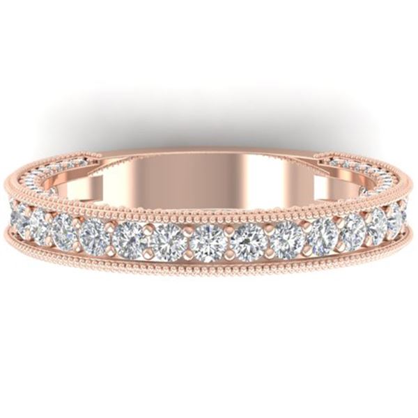 1.25 ctw VS/SI Diamond Art Deco Eternity Ring 14k Rose Gold - REF-105K5Y