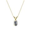 Image 3 : 0.50 ctw Certified VS/SI Quality Oval Diamond Necklace 10k Yellow Gold - REF-65M2G