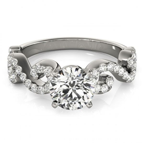 1.4 ctw Certified VS/SI Diamond Ring 18k White Gold - REF-284M6G